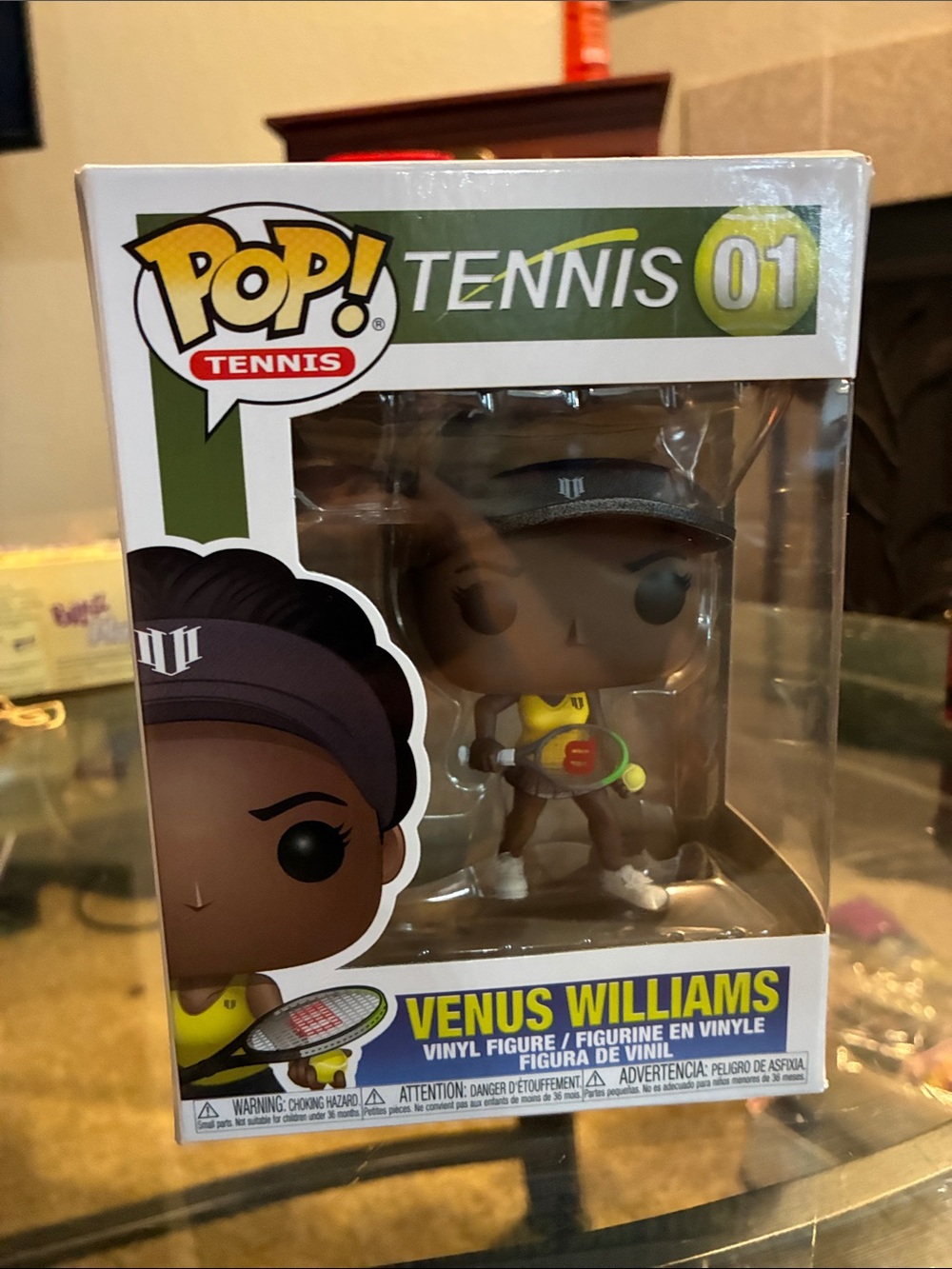 Funko Venus Williams Tennis POP Vinyl Figure - Yellow Outfit, Black Visor
